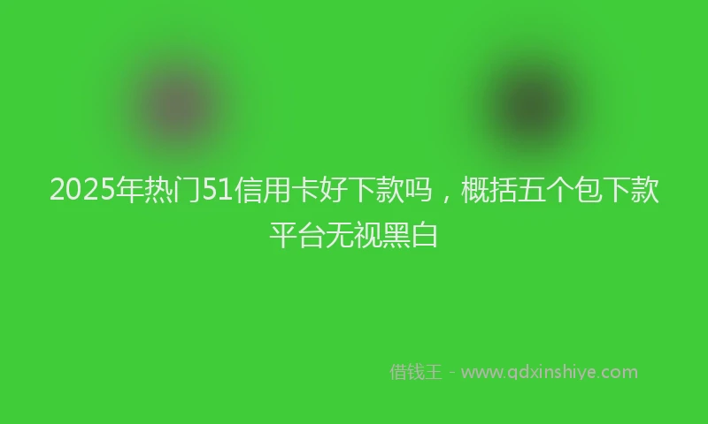 2025年热门51信用卡好下款吗，概括五个包下款平台无视黑白