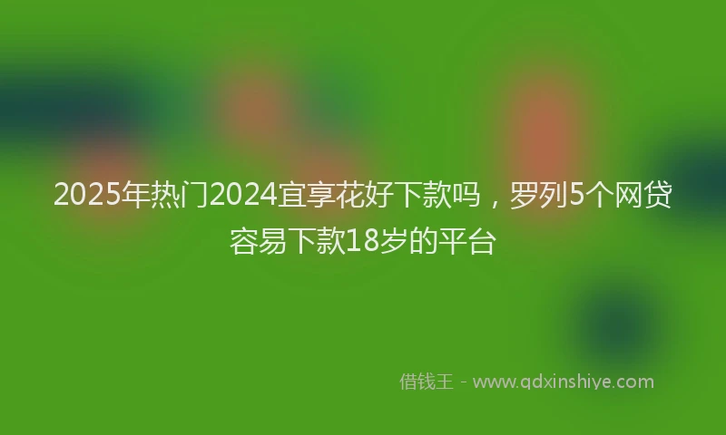 2025年热门2024宜享花好下款吗，罗列5个网贷容易下款18岁的平台