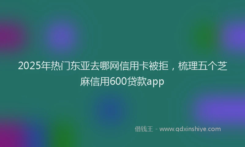 2025年热门东亚去哪网信用卡被拒，梳理五个芝麻信用600贷款app