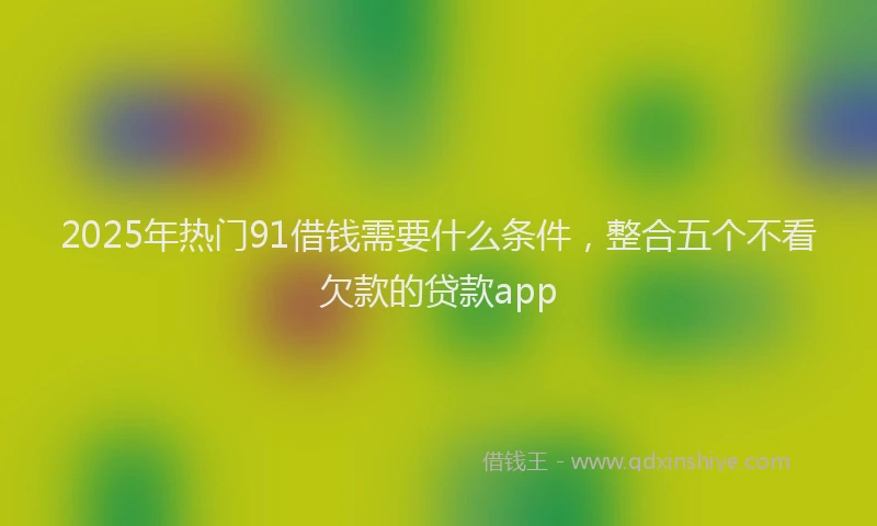 2025年热门91借钱需要什么条件，整合五个不看欠款的贷款app