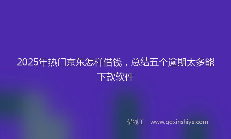 2025年热门京东怎样借钱，总结五个逾期太多能下款软件