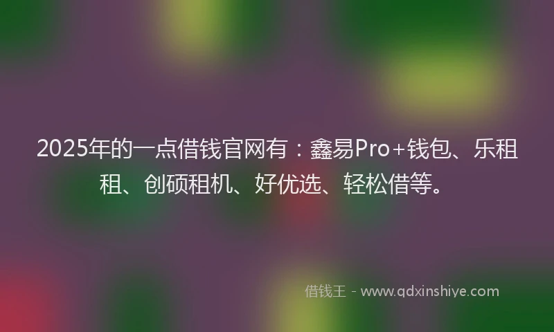 2025年的一点借钱官网有：鑫易Pro+钱包、乐租租、创硕租机、好优选、轻松借等。