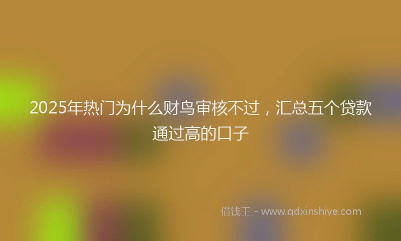 2025年热门为什么财鸟审核不过，汇总五个贷款通过高的口子
