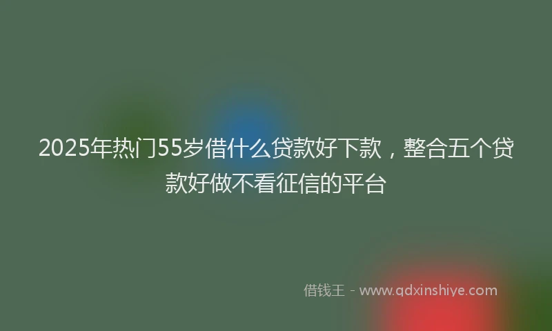 2025年热门55岁借什么贷款好下款，整合五个贷款好做不看征信的平台
