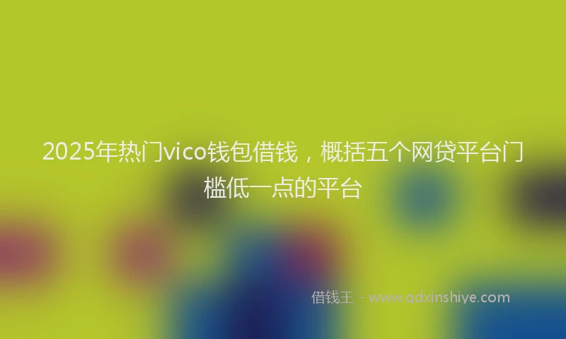 2025年热门vico钱包借钱，概括五个网贷平台门槛低一点的平台