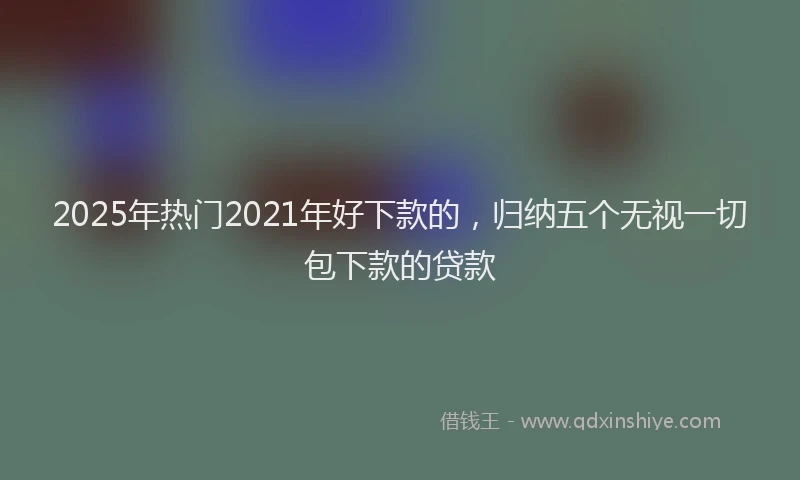 2025年热门2021年好下款的，归纳五个无视一切包下款的贷款