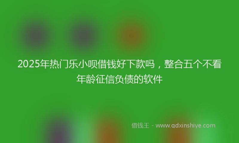 2025年热门乐小呗借钱好下款吗，整合五个不看年龄征信负债的软件