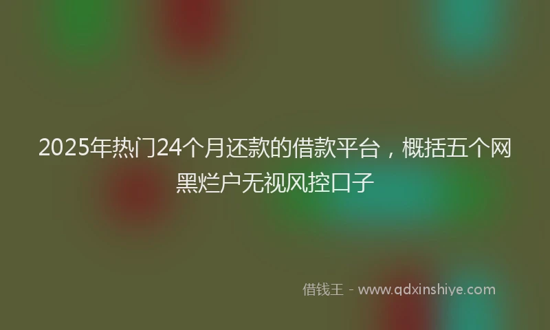 2025年热门24个月还款的借款平台，概括五个网黑烂户无视风控口子
