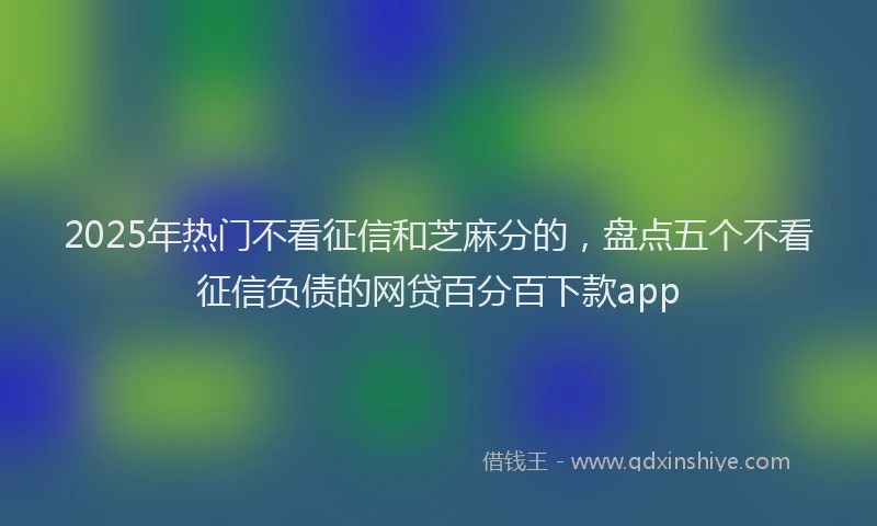 2025年热门不看征信和芝麻分的，盘点五个不看征信负债的网贷百分百下款app