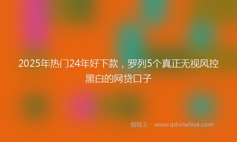 2025年热门24年好下款，罗列5个真正无视风控黑白的网贷口子