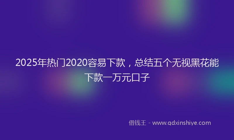2025年热门2020容易下款，总结五个无视黑花能下款一万元口子