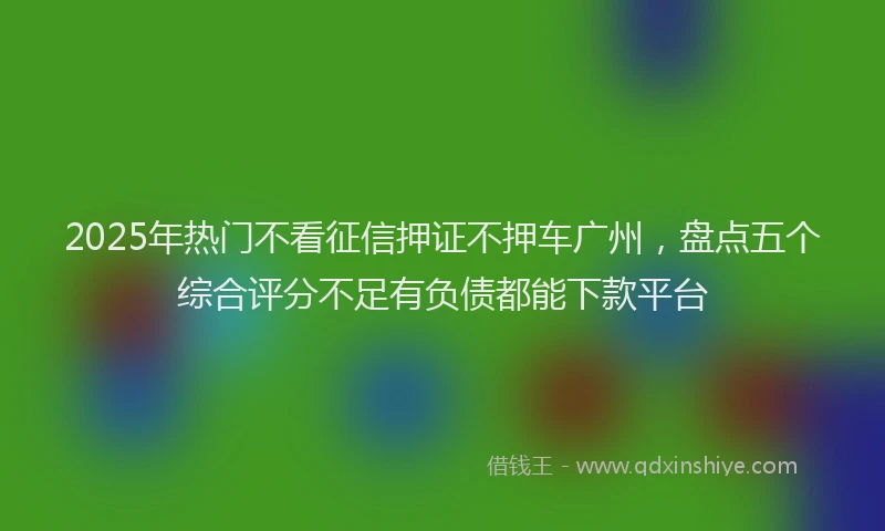 2025年热门不看征信押证不押车广州，盘点五个综合评分不足有负债都能下款平台