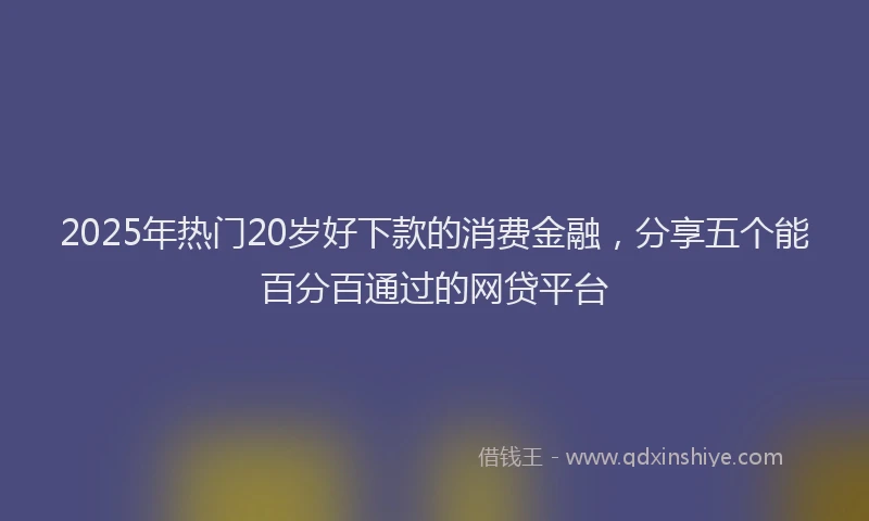2025年热门20岁好下款的消费金融，分享五个能百分百通过的网贷平台