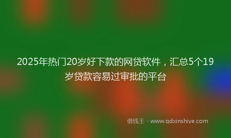 2025年热门20岁好下款的网贷软件，汇总5个19岁贷款容易过审批的平台