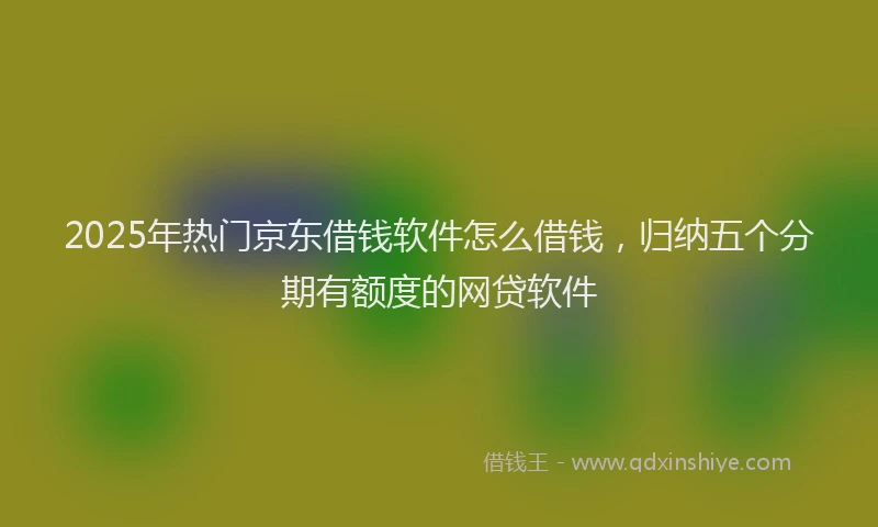 2025年热门京东借钱软件怎么借钱，归纳五个分期有额度的网贷软件