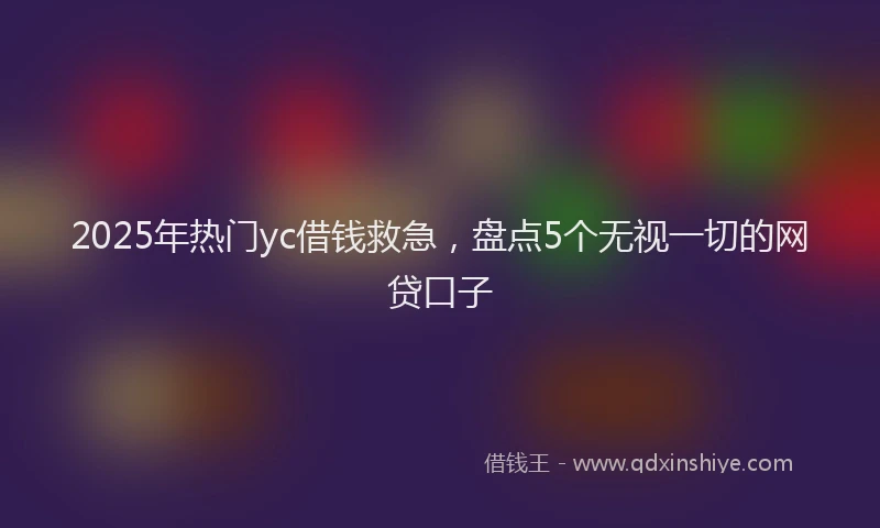 2025年热门yc借钱救急，盘点5个无视一切的网贷口子