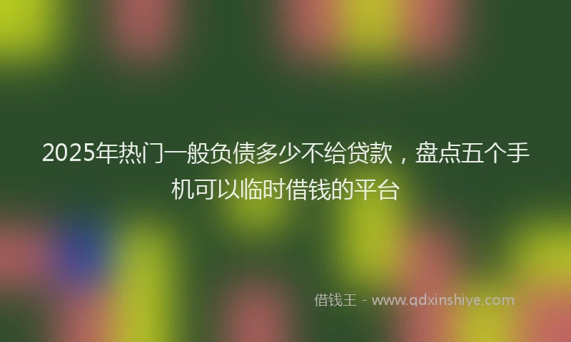 2025年热门一般负债多少不给贷款，盘点五个手机可以临时借钱的平台