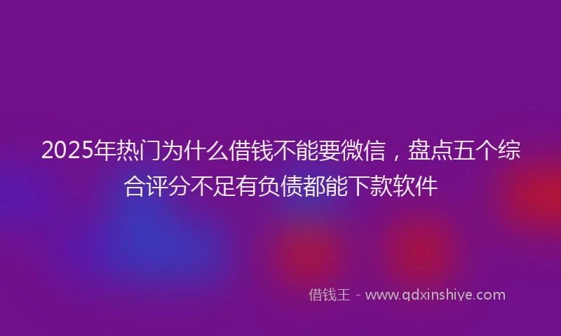 2025年热门为什么借钱不能要微信，盘点五个综合评分不足有负债都能下款软件