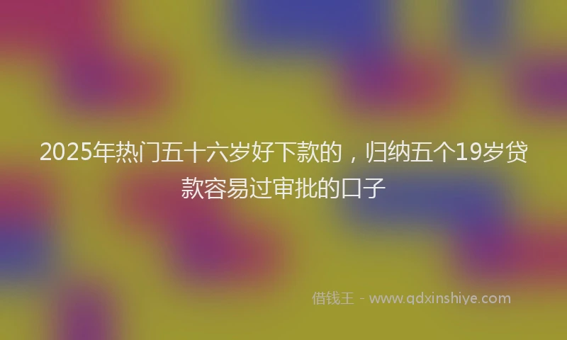 2025年热门五十六岁好下款的，归纳五个19岁贷款容易过审批的口子
