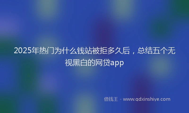 2025年热门为什么钱站被拒多久后，总结五个无视黑白的网贷app
