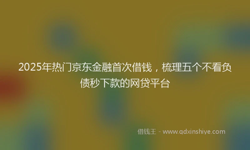 2025年热门京东金融首次借钱，梳理五个不看负债秒下款的网贷平台