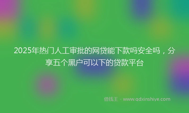 2025年热门人工审批的网贷能下款吗安全吗，分享五个黑户可以下的贷款平台