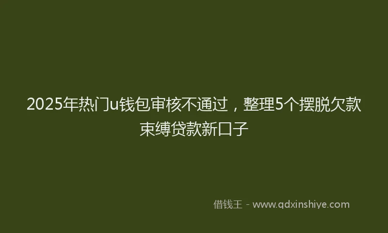 2025年热门u钱包审核不通过，整理5个摆脱欠款束缚贷款新口子