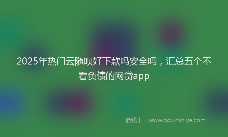 2025年热门云随呗好下款吗安全吗，汇总五个不看负债的网贷app