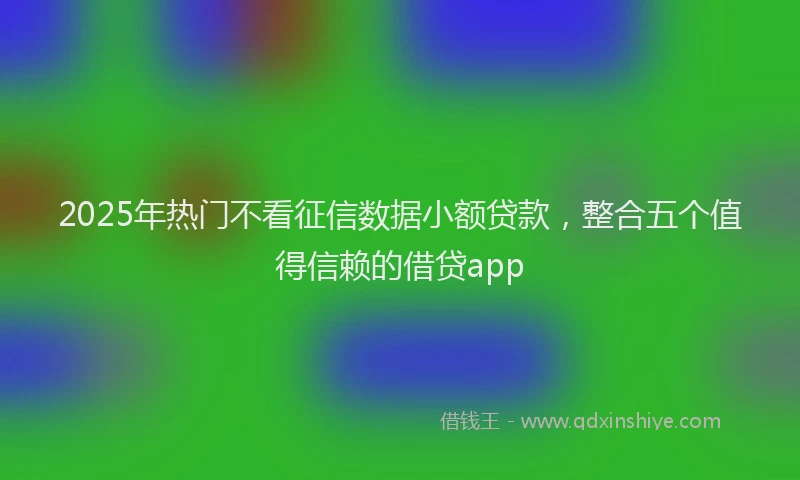 2025年热门不看征信数据小额贷款，整合五个值得信赖的借贷app