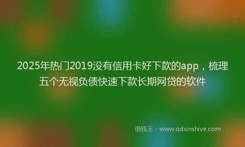 2025年热门2019没有信用卡好下款的app，梳理五个无视负债快速下款长期网贷的软件