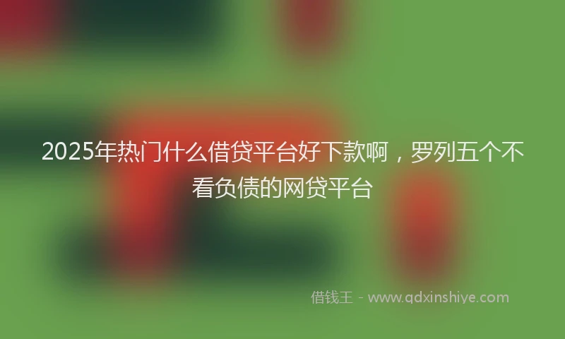 2025年热门什么借贷平台好下款啊，罗列五个不看负债的网贷平台