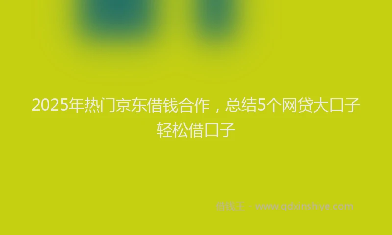 2025年热门京东借钱合作，总结5个网贷大口子轻松借口子