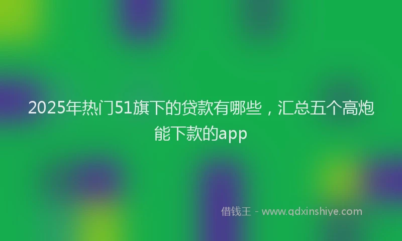 2025年热门51旗下的贷款有哪些，汇总五个高炮能下款的app