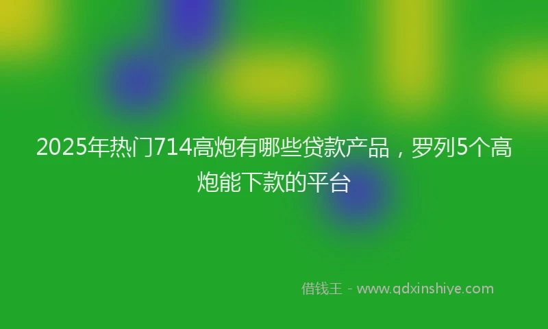 2025年热门714高炮有哪些贷款产品，罗列5个高炮能下款的平台
