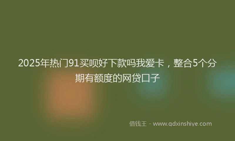 2025年热门91买呗好下款吗我爱卡，整合5个分期有额度的网贷口子