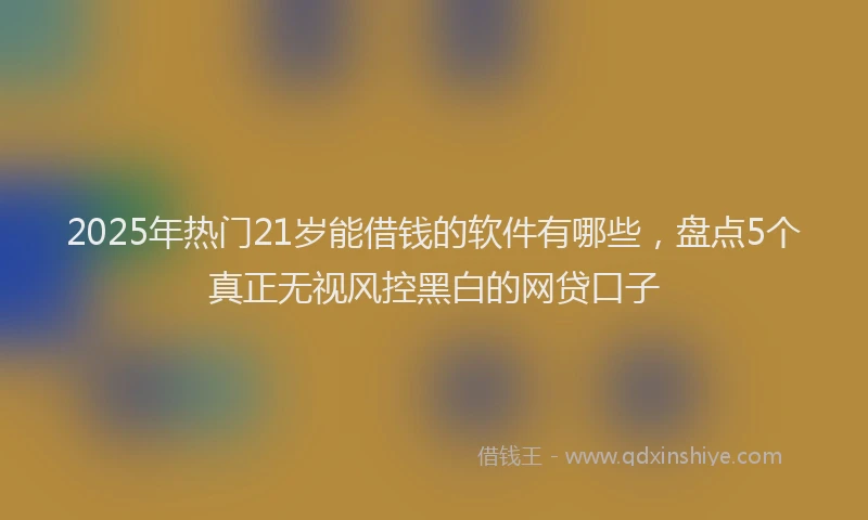2025年热门21岁能借钱的软件有哪些，盘点5个真正无视风控黑白的网贷口子