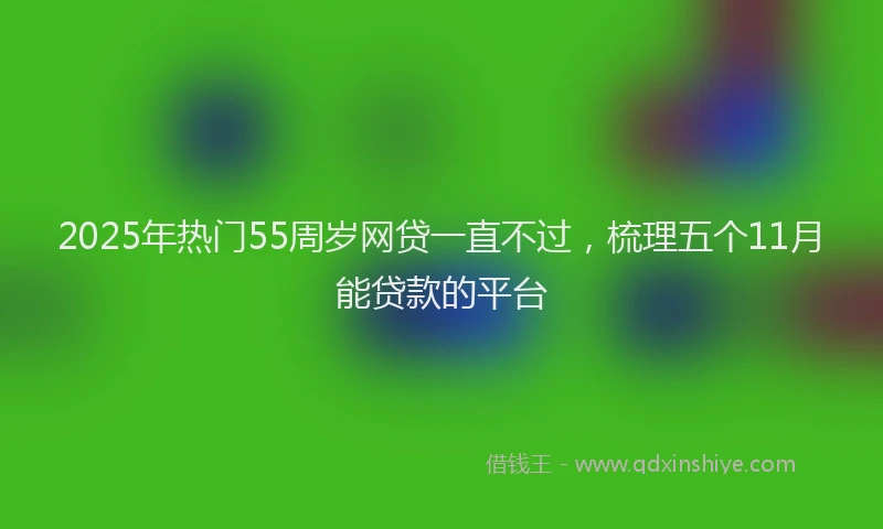 2025年热门55周岁网贷一直不过，梳理五个11月能贷款的平台