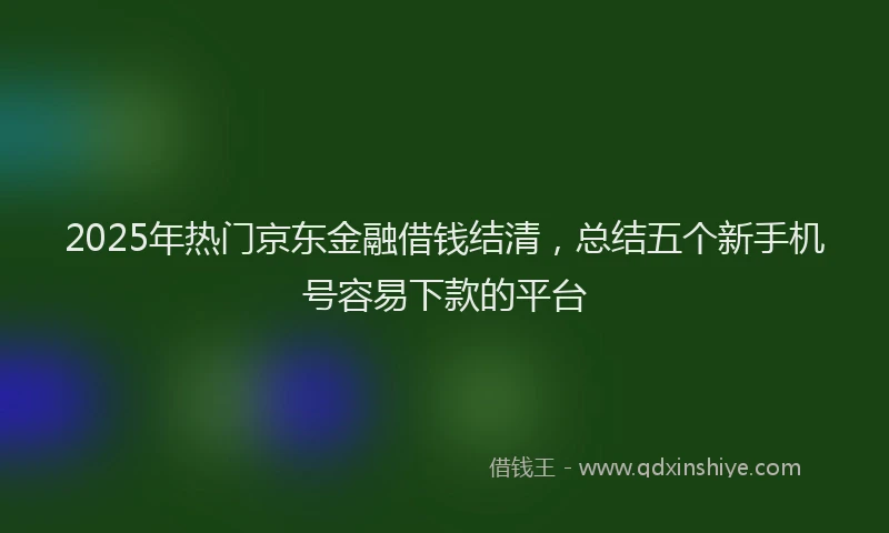 2025年热门京东金融借钱结清，总结五个新手机号容易下款的平台