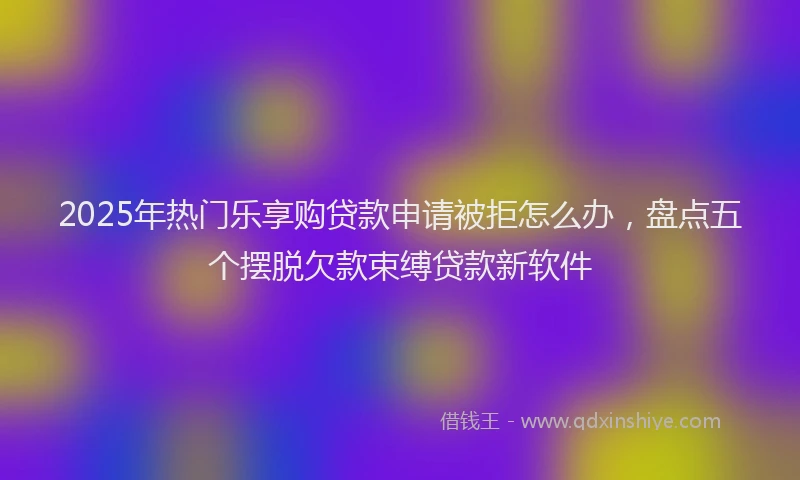 2025年热门乐享购贷款申请被拒怎么办，盘点五个摆脱欠款束缚贷款新软件