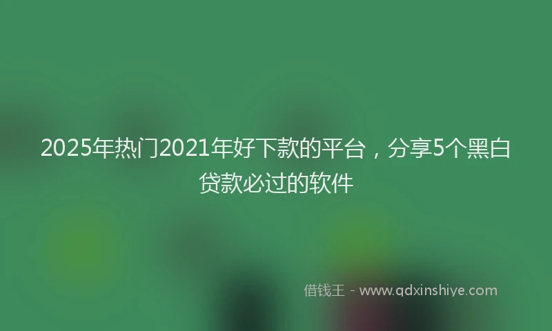 2025年热门2021年好下款的平台，分享5个黑白贷款必过的软件