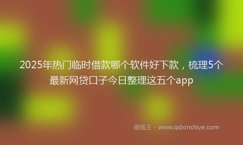 2025年热门临时借款哪个软件好下款，梳理5个最新网贷口子今日整理这五个app