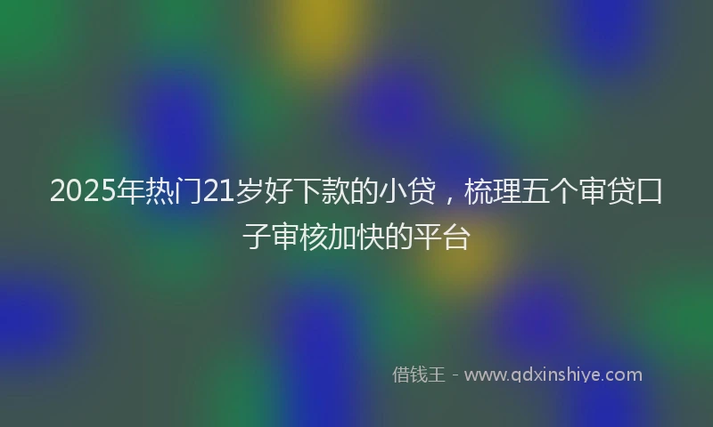 2025年热门21岁好下款的小贷，梳理五个审贷口子审核加快的平台