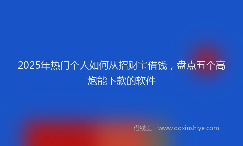 2025年热门个人如何从招财宝借钱，盘点五个高炮能下款的软件