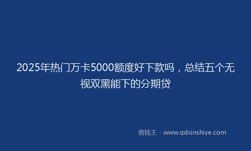 2025年热门万卡5000额度好下款吗，总结五个无视双黑能下的分期贷