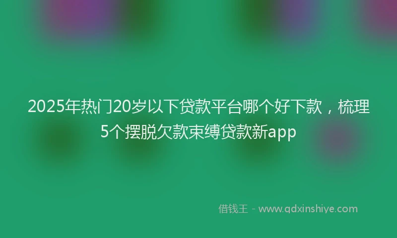 2025年热门20岁以下贷款平台哪个好下款，梳理5个摆脱欠款束缚贷款新app