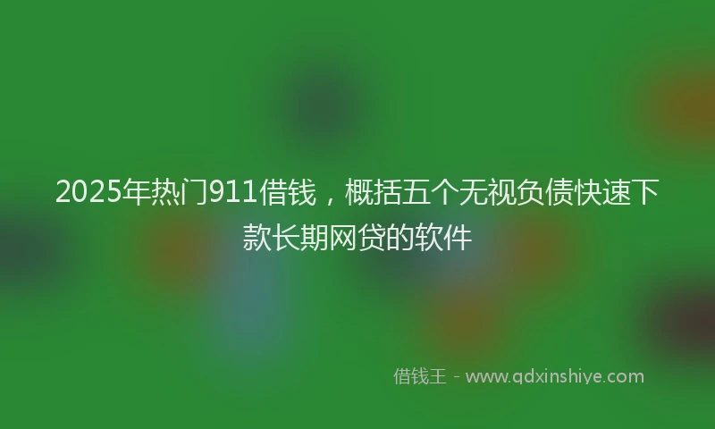 2025年热门911借钱，概括五个无视负债快速下款长期网贷的软件