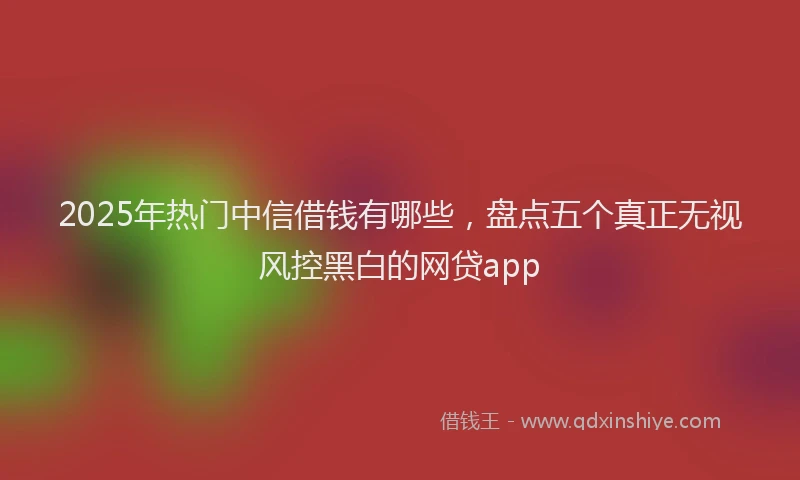 2025年热门中信借钱有哪些，盘点五个真正无视风控黑白的网贷app
