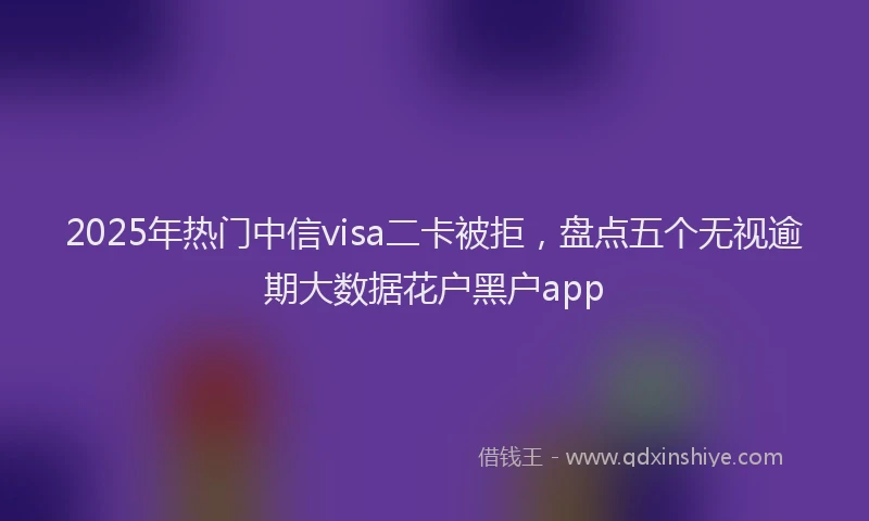 2025年热门中信visa二卡被拒，盘点五个无视逾期大数据花户黑户app