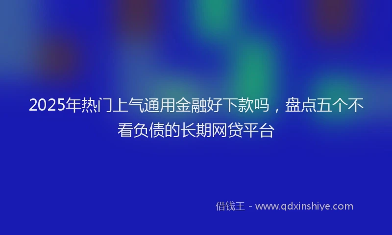 2025年热门上气通用金融好下款吗，盘点五个不看负债的长期网贷平台