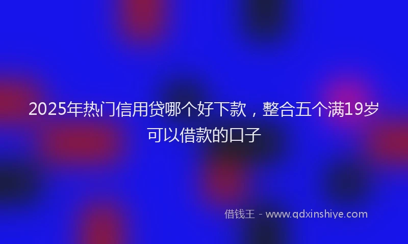 2025年热门信用贷哪个好下款，整合五个满19岁可以借款的口子